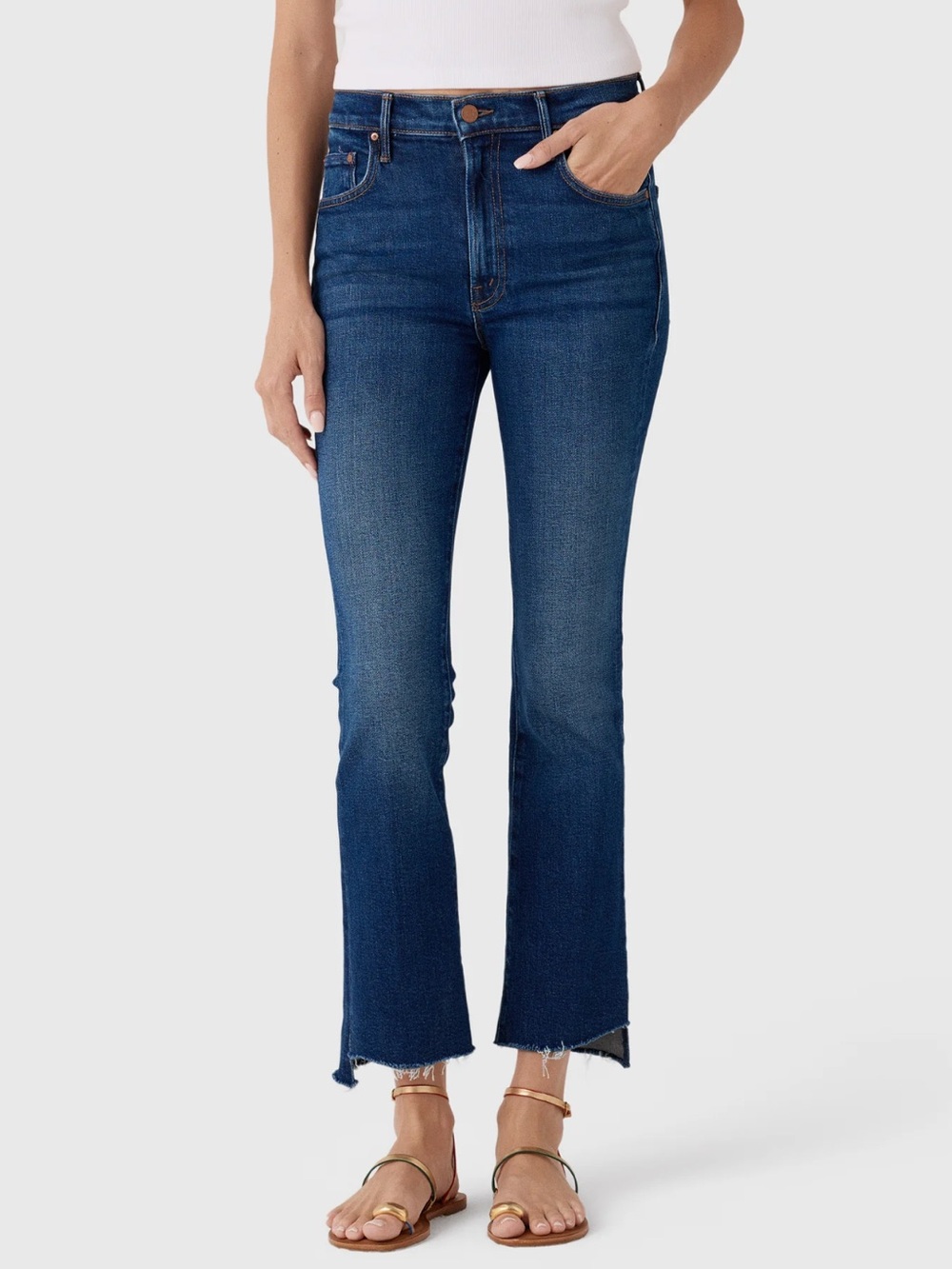 MOTHER The Insider Crop Step Fray Jeans